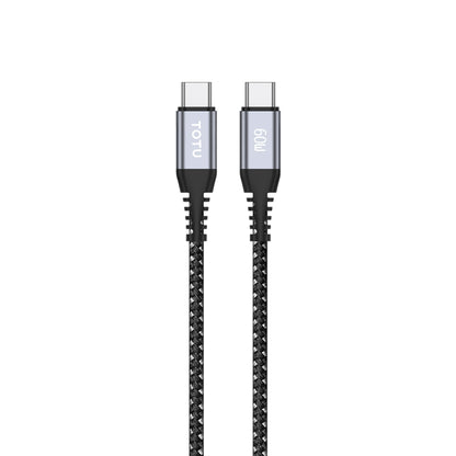 TOTU CB-5-CC 60W USB-C/Type-C to USB-C/Type-C Data Cable, Length: 1m(Grey) - USB-C & Type-C Cable by TOTUDESIGN | Online Shopping UK | buy2fix
