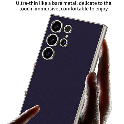 For Samsung Galaxy S24 Ultra 5G GKK Metal Paint Skin Feel Leather Full Coverage Phone Case(Black) - Galaxy S24 Ultra 5G Cases by GKK | Online Shopping UK | buy2fix