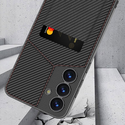 For Samsung Galaxy S25 5G GKK Rotor Bracket Recessed Card Bag Full Coverage Phone Case(Black) - Galaxy S25 5G Cases by GKK | Online Shopping UK | buy2fix