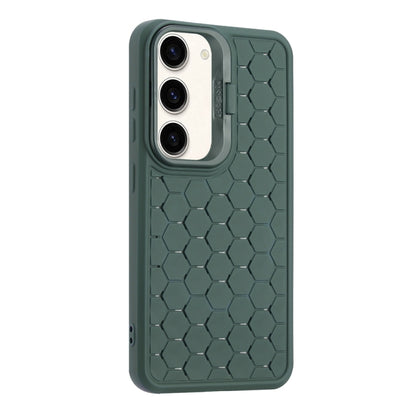 For Samsung Galaxy S23 5G Honeycomb Radiating Lens Holder Magsafe Phone Case(Green) - Galaxy S23 5G Cases by buy2fix | Online Shopping UK | buy2fix