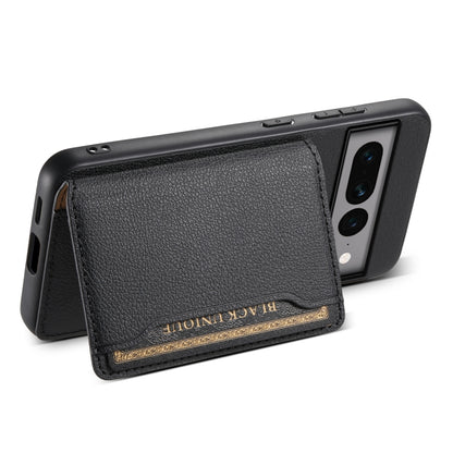 For Google Pixel 7 Pro 5G Calf Texture Card Bag Design Full Coverage Phone Case(Black) by buy2fix