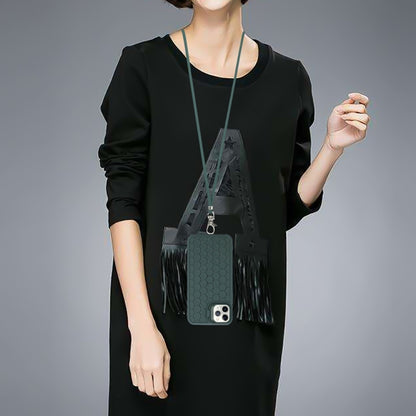 For iPhone 16 Pro Honeycomb Radiating Lens Holder Magsafe Phone Case with Lanyard(Green) by buy2fix