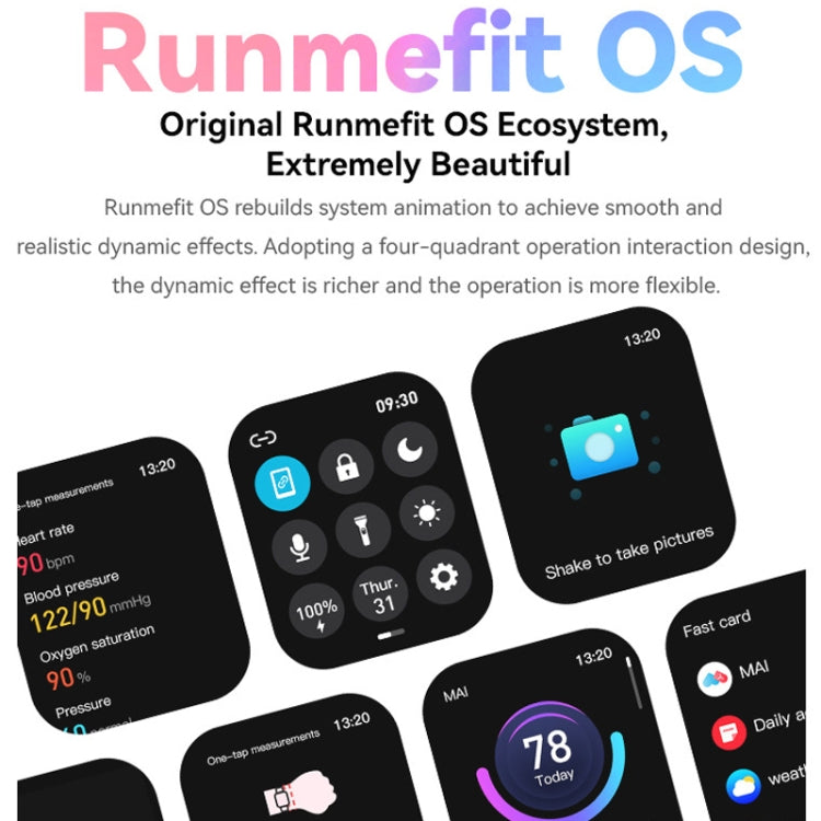 GTS6 1.69 inch Runmefit Pressure MET BT Call Smart Watch, Heart Rate / Blood Pressure / Body Temperature(Blue) by buy2fix