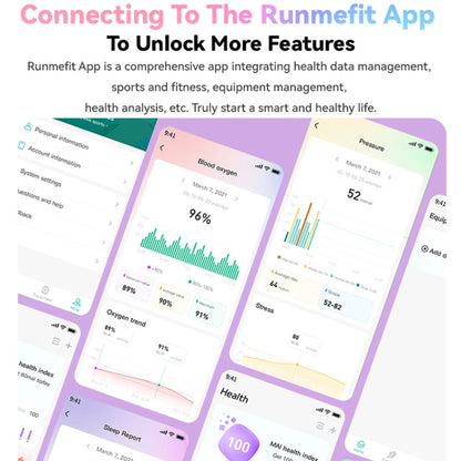 GTS6 1.69 inch Runmefit Pressure MET BT Call Smart Watch, Heart Rate / Blood Pressure / Body Temperature(Blue) by buy2fix