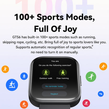 GTS6 1.69 inch Runmefit Pressure MET BT Call Smart Watch, Heart Rate / Blood Pressure / Body Temperature(Black) by buy2fix