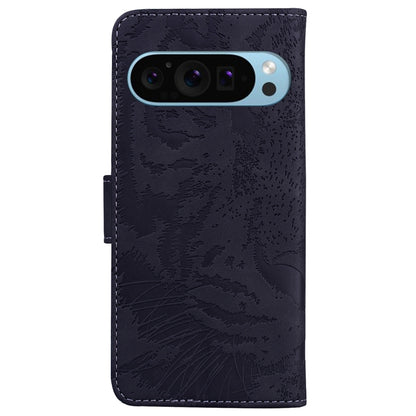 For Google Pixel 9 Tiger Embossing Pattern Flip Leather Phone Case(Black) by buy2fix