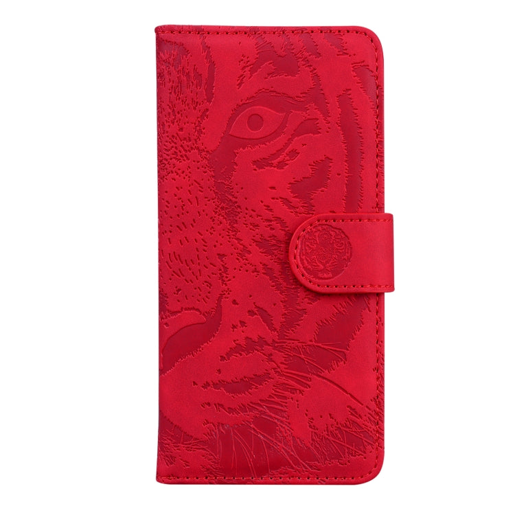 For Google Pixel 9 Tiger Embossing Pattern Flip Leather Phone Case(Red) by buy2fix
