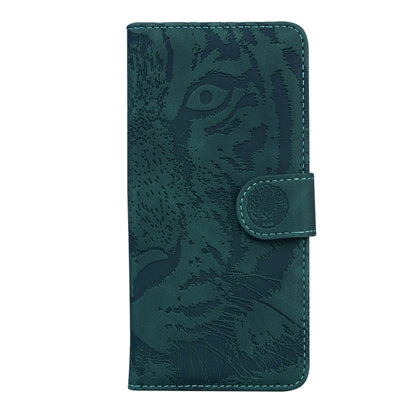 For Google Pixel 9 Tiger Embossing Pattern Flip Leather Phone Case(Green) by buy2fix