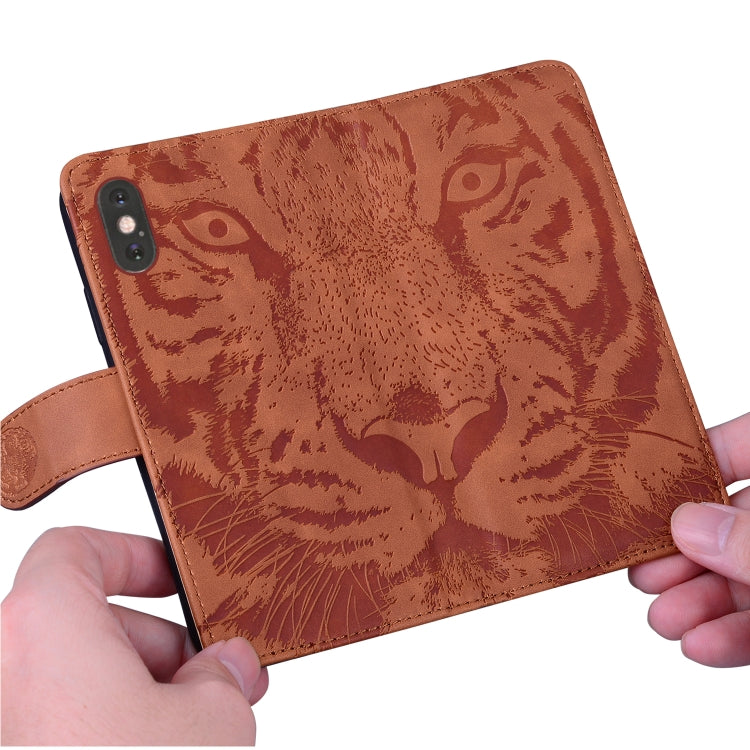 For Google Pixel 9 Pro 5G Tiger Embossing Pattern Flip Leather Phone Case(Brown) by buy2fix