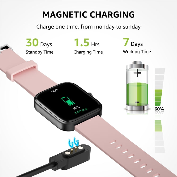 GTS5 2.0 inch Fitness Health Smart Watch, BT Call / Heart Rate / Blood Pressure / MET / Blood Glucose(Pink) by buy2fix