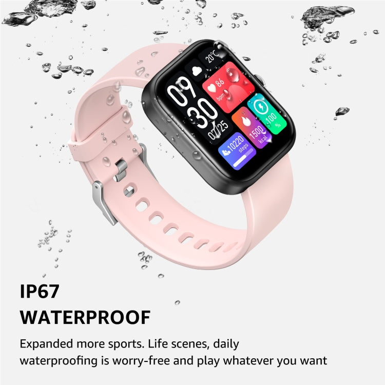 GTS5 2.0 inch Fitness Health Smart Watch, BT Call / Heart Rate / Blood Pressure / MET / Blood Glucose(Pink) by buy2fix