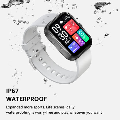 GTS5 2.0 inch Fitness Health Smart Watch, BT Call / Heart Rate / Blood Pressure / MET / Blood Glucose(Light Grey) by buy2fix