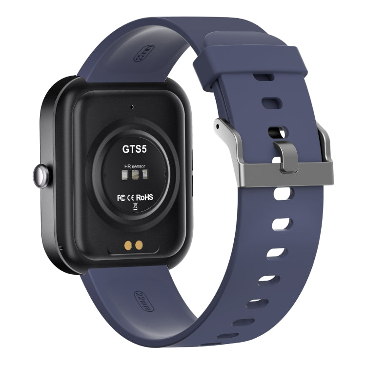 GTS5 2.0 inch Fitness Health Smart Watch, BT Call / Heart Rate / Blood Pressure / MET / Blood Glucose(Blue) by buy2fix