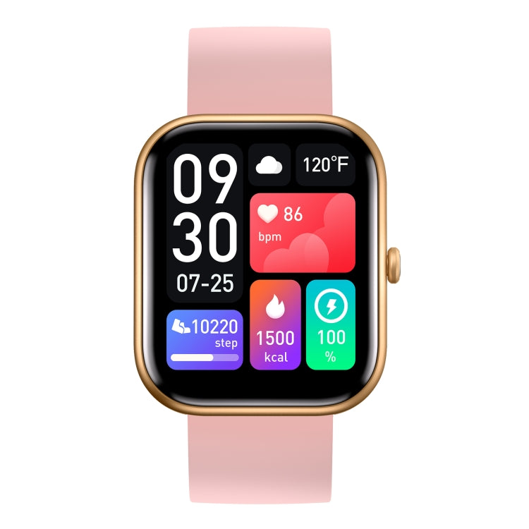 GTS5 2.0 inch Fitness Health Smart Watch, BT Call / Heart Rate / Blood Pressure / MET / Blood Glucose(Rose Gold) by buy2fix