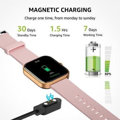 GTS5 2.0 inch Fitness Health Smart Watch, BT Call / Heart Rate / Blood Pressure / MET / Blood Glucose(Rose Gold) by buy2fix