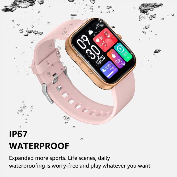 GTS5 2.0 inch Fitness Health Smart Watch, BT Call / Heart Rate / Blood Pressure / MET / Blood Glucose(Rose Gold) by buy2fix