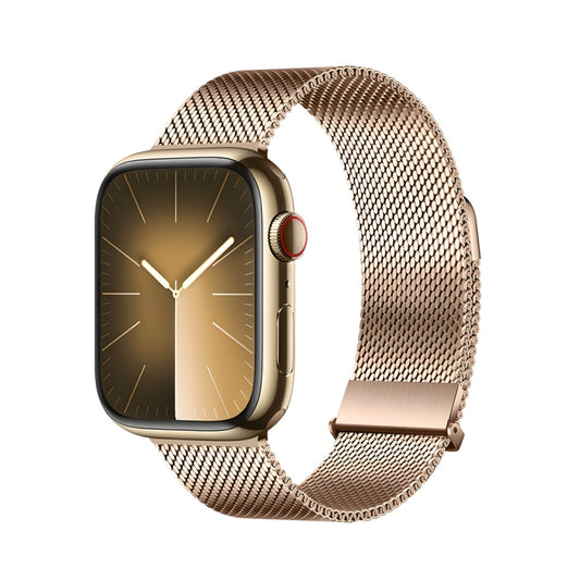For Apple Watch SE 2023 44mm DUX DUCIS Milanese Pro Series Stainless Steel Watch Band(Gold) by DUX DUCIS