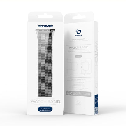 For Apple Watch Series 9 41mm DUX DUCIS Milanese Pro Series Stainless Steel Watch Band(Black) by DUX DUCIS