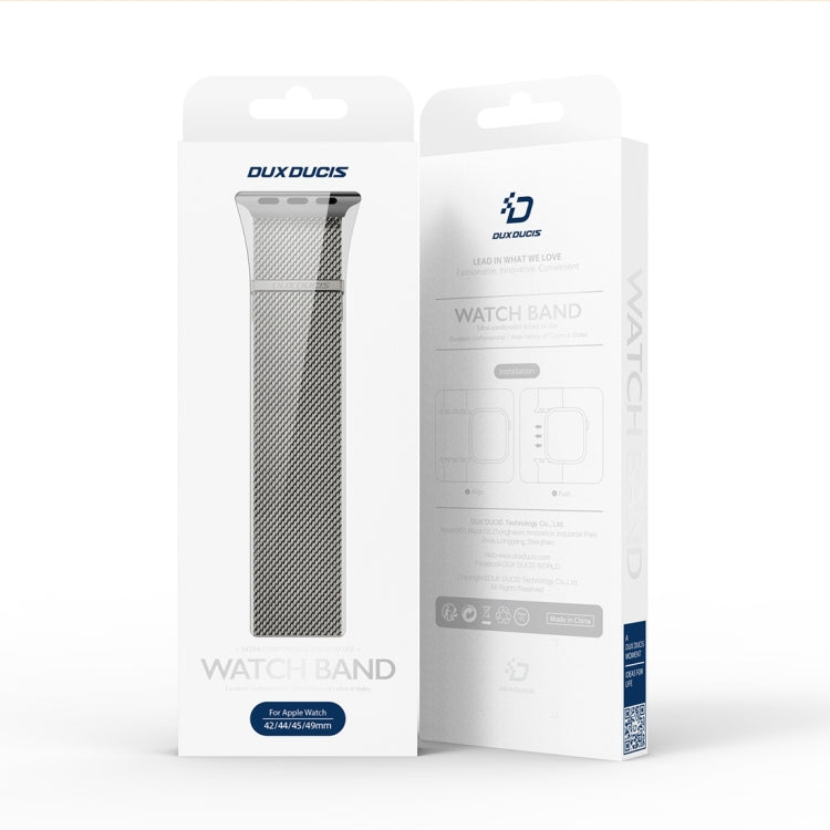 For Apple Watch Series 9 41mm DUX DUCIS Milanese Pro Series Stainless Steel Watch Band(Graphite) by DUX DUCIS
