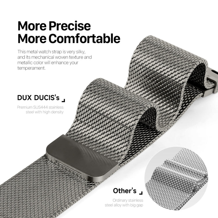 For Apple Watch Ultra 49mm DUX DUCIS Milanese Pro Series Stainless Steel Watch Band(Graphite) by DUX DUCIS