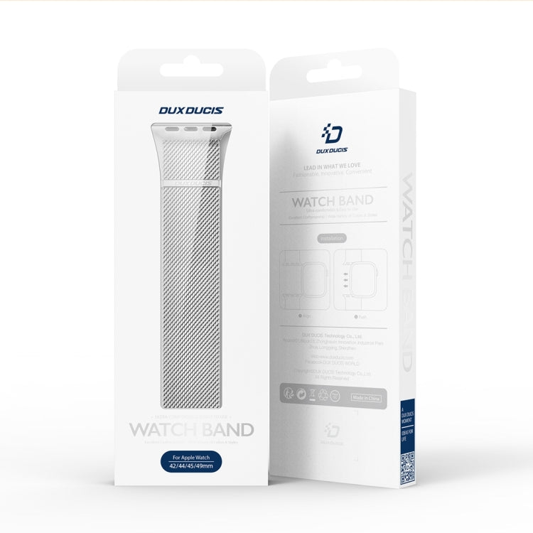For Apple Watch Series 8 41mm DUX DUCIS Milanese Pro Series Stainless Steel Watch Band(Silver) by DUX DUCIS