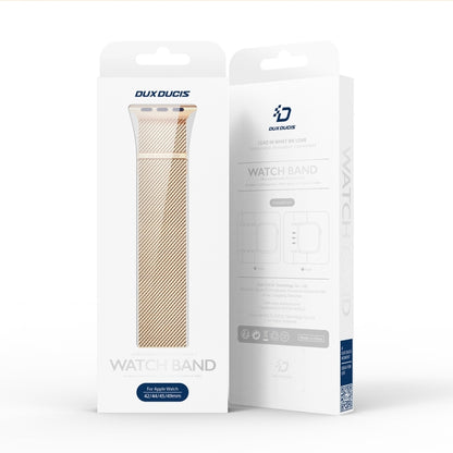 For Apple Watch SE 2022 40mm DUX DUCIS Milanese Pro Series Stainless Steel Watch Band(Gold) by DUX DUCIS
