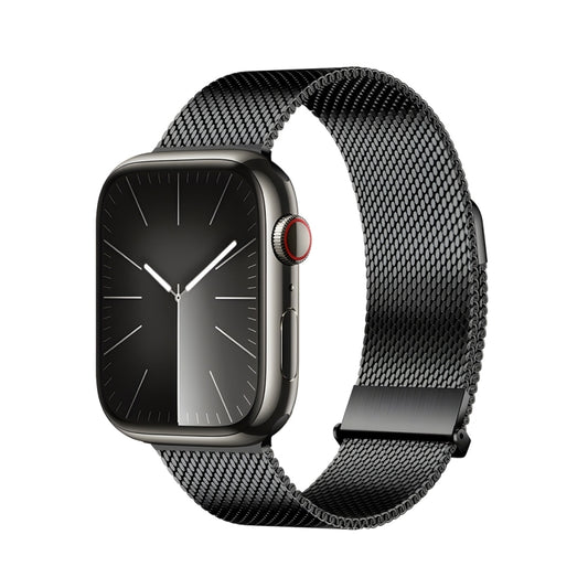 For Apple Watch SE 2022 44mm DUX DUCIS Milanese Pro Series Stainless Steel Watch Band(Black) by DUX DUCIS