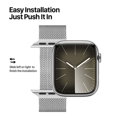 For Apple Watch SE 2022 44mm DUX DUCIS Milanese Pro Series Stainless Steel Watch Band(Silver) by DUX DUCIS