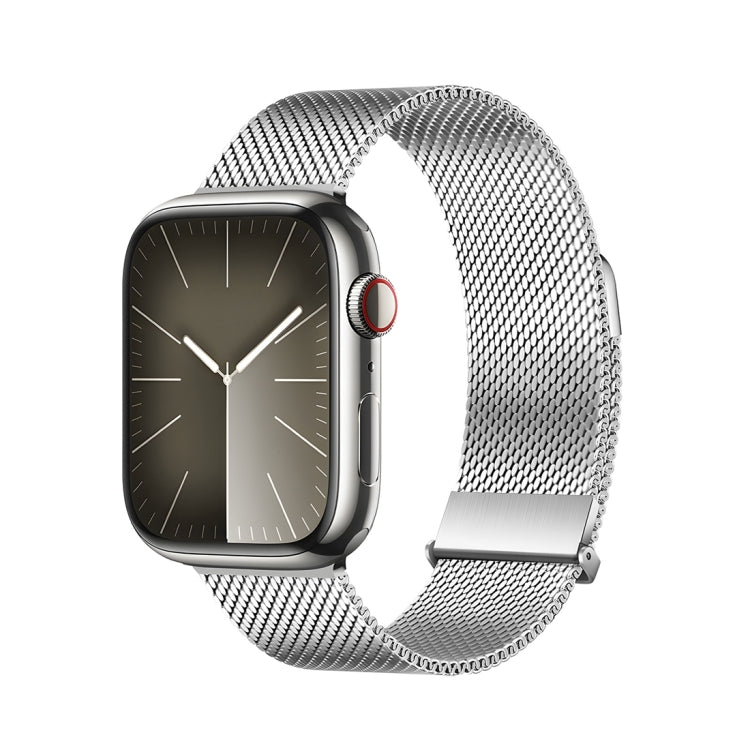 For Apple Watch Series 7 45mm DUX DUCIS Milanese Pro Series Stainless Steel Watch Band(Silver) by DUX DUCIS