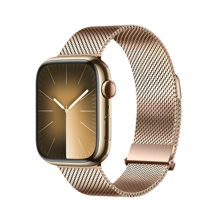 For Apple Watch SE 44mm DUX DUCIS Milanese Pro Series Stainless Steel Watch Band(Gold) by DUX DUCIS