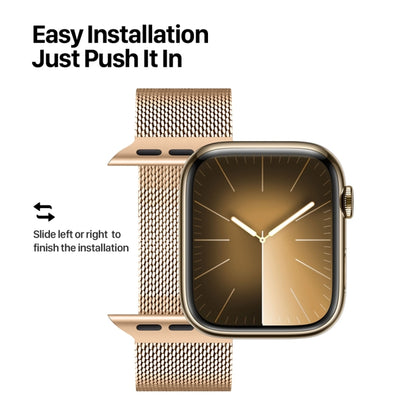 For Apple Watch SE 44mm DUX DUCIS Milanese Pro Series Stainless Steel Watch Band(Gold) by DUX DUCIS