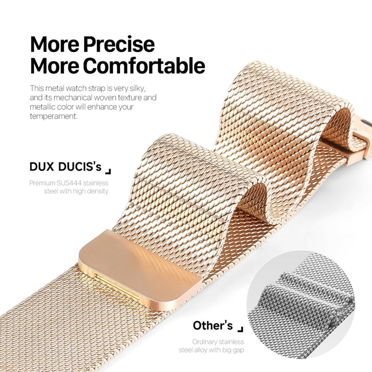 For Apple Watch Series 6 44mm DUX DUCIS Milanese Pro Series Stainless Steel Watch Band(Gold) by DUX DUCIS