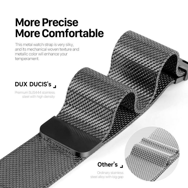 For Apple Watch Series 5 40mm DUX DUCIS Milanese Pro Series Stainless Steel Watch Band(Black) by DUX DUCIS