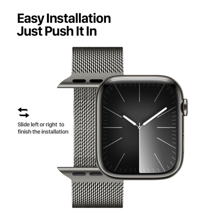 For Apple Watch Series 3 42mm DUX DUCIS Milanese Pro Series Stainless Steel Watch Band(Graphite) by DUX DUCIS