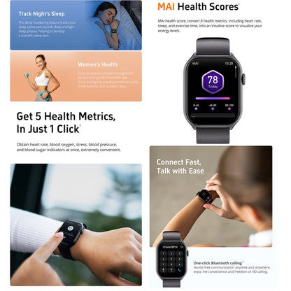 GTS7 2.0 inch Fitness Health Smart Watch, BT Call / Heart Rate / Blood Pressure / MET(Blue) by buy2fix