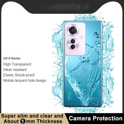 For OPPO Reno11 F imak UX-5 Series Transparent Shockproof TPU Protective Case(Transparent) - OPPO Cases by imak | Online Shopping UK | buy2fix