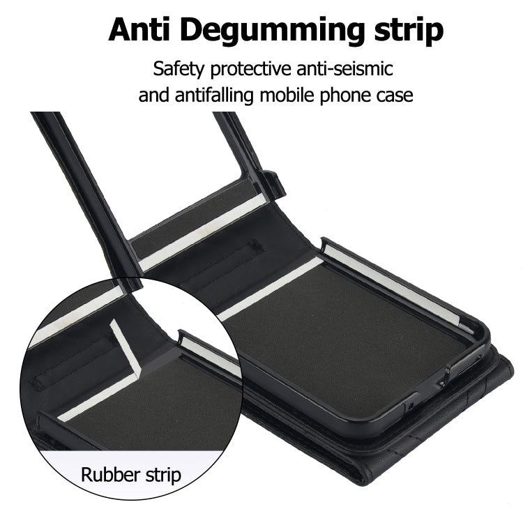 For Motorola Razr 40 Ultra / Razr 2023 V-shaped RFID Card Slot Phone Case with Ring Holder(Black) by buy2fix