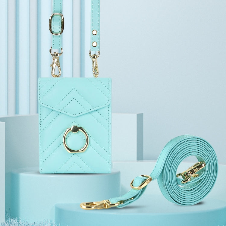 For Motorola Razr 40 Ultra / Razr 2023 V-shaped RFID Card Slot Phone Case with Ring Holder(Green) by buy2fix