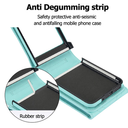 For Motorola Razr 40 Ultra / Razr 2023 V-shaped RFID Card Slot Phone Case with Ring Holder(Green) by buy2fix