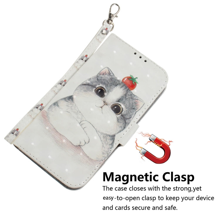 For Google Pixel 9 Pro 3D Colored Horizontal Flip Leather Phone Case(Cute Cat) by buy2fix