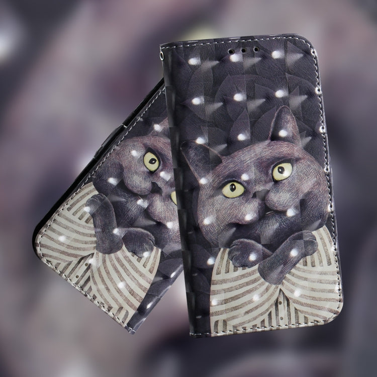 For Google Pixel 9 3D Colored Horizontal Flip Leather Phone Case(Hug Cat) by buy2fix