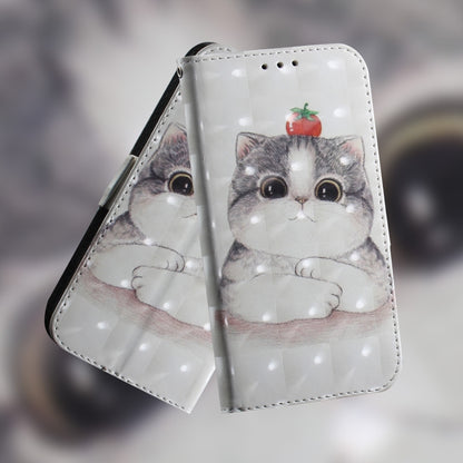 For Google Pixel 9 3D Colored Horizontal Flip Leather Phone Case(Cute Cat) by buy2fix
