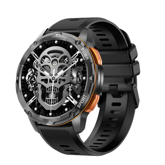 LEMFO AK59 1.43 inch AMLOED Round Screen Silicone Strap Smart Watch(Black)