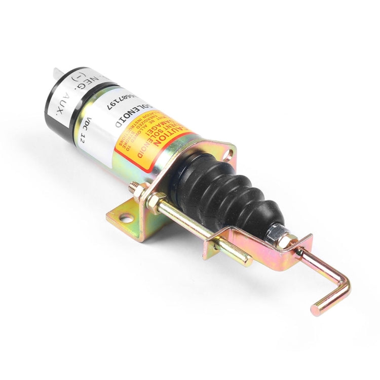 Lister Petter 24V Engine Flameout Solenoid Valve with Magnetic 366-07198(Black) - Engine Fittings by buy2fix | Online Shopping UK | buy2fix