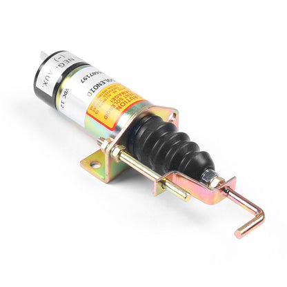 Lister Petter 24V Engine Flameout Solenoid Valve with Magnetic 366-07198(Black) - Engine Fittings by buy2fix | Online Shopping UK | buy2fix