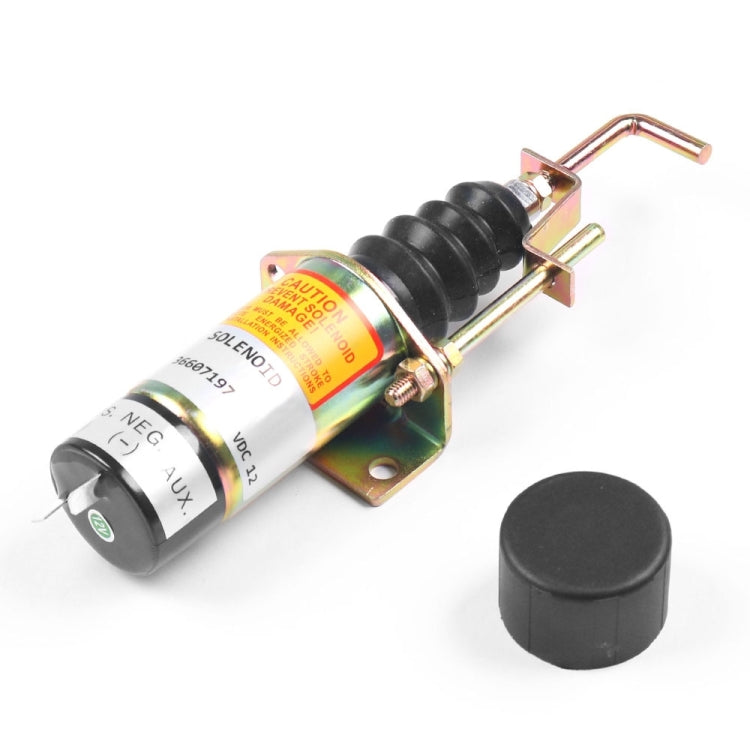 Lister Petter 24V Engine Flameout Solenoid Valve with Magnetic 366-07198(Black) - Engine Fittings by buy2fix | Online Shopping UK | buy2fix