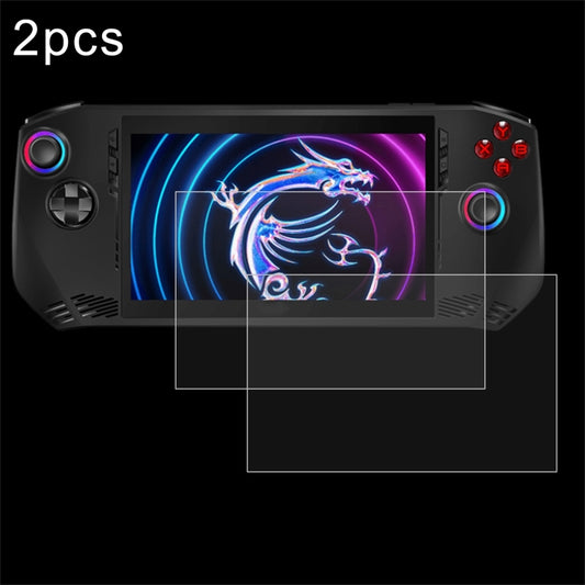 For MSI Claw 7 inch Game Console 2pcs 9H 0.3mm Explosion-proof Tempered Glass Film - Tempered Glass by buy2fix | Online Shopping UK | buy2fix