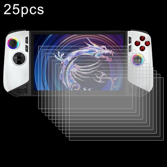 For MSI Claw 8 AI+ 25pcs 9H 0.3mm Explosion-proof Tempered Glass Film