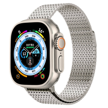 For Apple Watch SE 2023 44mm Milanese Loop Magnetic Clasp Stainless Steel Watch Band(Titanium Gold) by buy2fix
