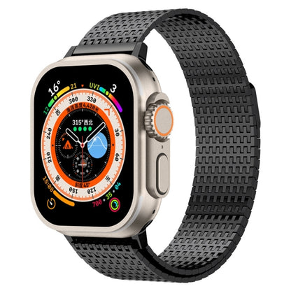 For Apple Watch Series 9 45mm Milanese Loop Magnetic Clasp Stainless Steel Watch Band(Black) by buy2fix